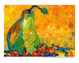 Pear & Cherries Provencale Fruit Still Life