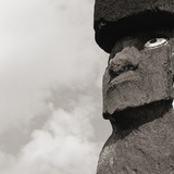 Low angle view of a Moai statue  Easter Island  Chile