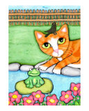Tabby Cat At The Pond