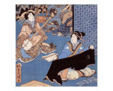 Relaxing Geisha with Shamisen and Kimono