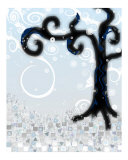 Tribute to Klimt:  Snow Flurry