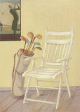 Golf Bag on Left of Chair