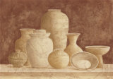 Eight Cream Colored Pots