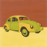 Green and Yellow Volkswagon Bug