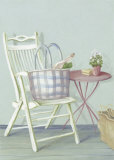 White Chair and Red Table