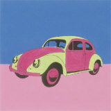 Pink and Green Volkswagon Bug