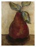 Red Pear on Beige
