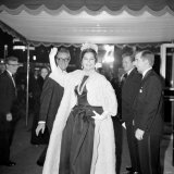 Ava Gardner at the Premiere of the Prime of Miss Jean Brodie Waving Towards the Camera