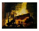 Cabin Fireplace