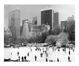 Wollman Skating Rink in Winter - Central Park  Manhattan - New York City  B&W Photograph