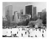 Wollman Skating Rink in Winter - Central Park  Manhattan - New York City  B&W Photograph