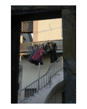 Dance costumes in the courtyard