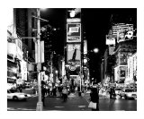 Times Square Evening - Manhattan  New York City - B&W Photograph