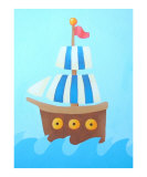 Pirate ship on sea