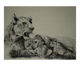 lioness and cubs