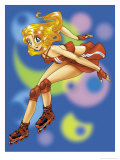 Girl on In-Line Roller-Skates