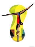 Gymnast on Balance Beam