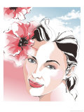 Woman's Head with Flower