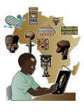 Boy Reading About Africa