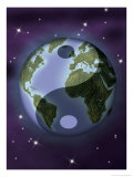 Earth with Ying and Yang Symbols