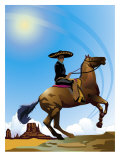Mexican Caballero on Horseback  Grouped Elements
