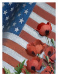 Poppies and American Flag