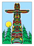 A Totem Pole in the Woods