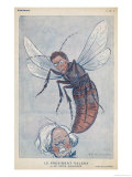 Eamonn De Valera Irish Statesman Depicted as a Wasp Stinging English Premier Lloyd George