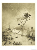 The War of the Worlds  a Martian Fighting-Machine is Destroyed by a Hit from a Shell