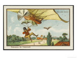 Alighting from an Airship by Parachute