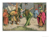 The Green Man Depicted as One of a Group of Shrovetide Characters in 16th Century Holland