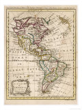 Map of North and South America