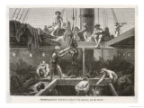 Slaves Being Lowered into the Hold of a Slave Ship