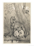 Romulus and Remus are Suckled by a Kindly Wolf