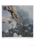 German and Allied Aeroplanes in a Dog-Fight Over the Western Front