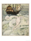 The Little Mermaid Watches a Ship