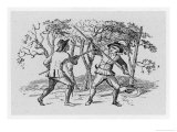 Robin Hood and the Tanner Fight with Quarterstaffs