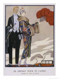 She Wears an Evening Coat by Worth: Oriental Cherry Blossom with Wide Full Sleeves
