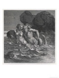 Mermaid Wraps Her Tail Round Her Human Lover and Drags Him to His Doom
