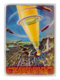 Martian Raiders Using a Terrible Weapon of Concentrated Sunlight Attack the City of New York