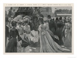 Fashionable Ladies Join Their Menfolk at Lord's on a Ladies Day