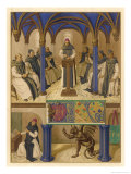 Thomas Aquinas Noted Theologian Depicted Instructing a Group of Clerics