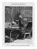 Benjamin Franklin American Statesman Scientist and Philosopher in His Physics Lab at Philadelphia