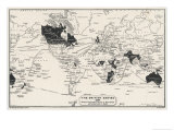 Map of the World Showing British Empire Possessions