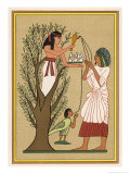 As Loving Mother-Goddess Mut Pours Water from the Sycamore Tree Over a Deceased Person and His Soul