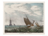 Cirrus Clouds and Sailing Boats out at Sea