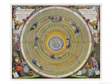 Earth is Depicted at the Centre of the Cosmos Circled by the Seven Planets Known to Him