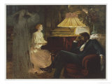 In a Reverie Induced by His Wife Playing the Piano He Hallucinates the Girl He Didn't Marry