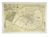 Map Showing the Growth of Paris from Its Earliest Origins to the Latest Projects Under Napoleon III