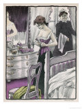 Slim Girl Puts on Her Corset Watched by Her No-Longer-Slim Momma